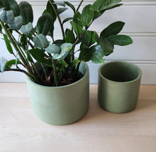 Load image into Gallery viewer, Cylinder Planter- 5&quot; and 7&quot; Olive
