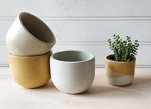 Load image into Gallery viewer, Cylinder Planter- 5&quot; and 7&quot; Mustard
