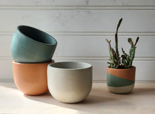 Load image into Gallery viewer, Cylinder Planter- 5&quot; and 7&quot; Emerald
